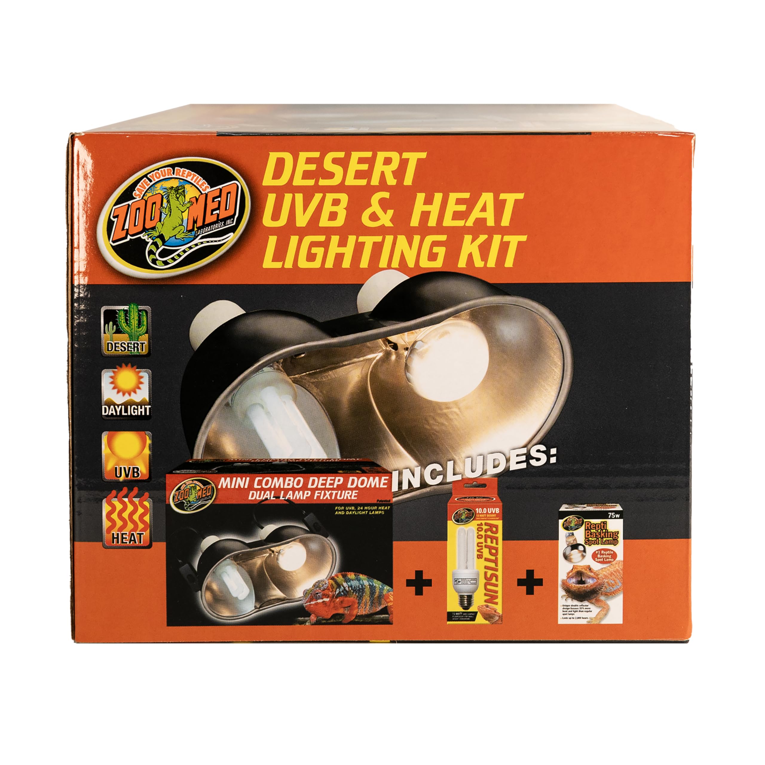 Zoo Med double reflector concentrates heat toward the basking surface