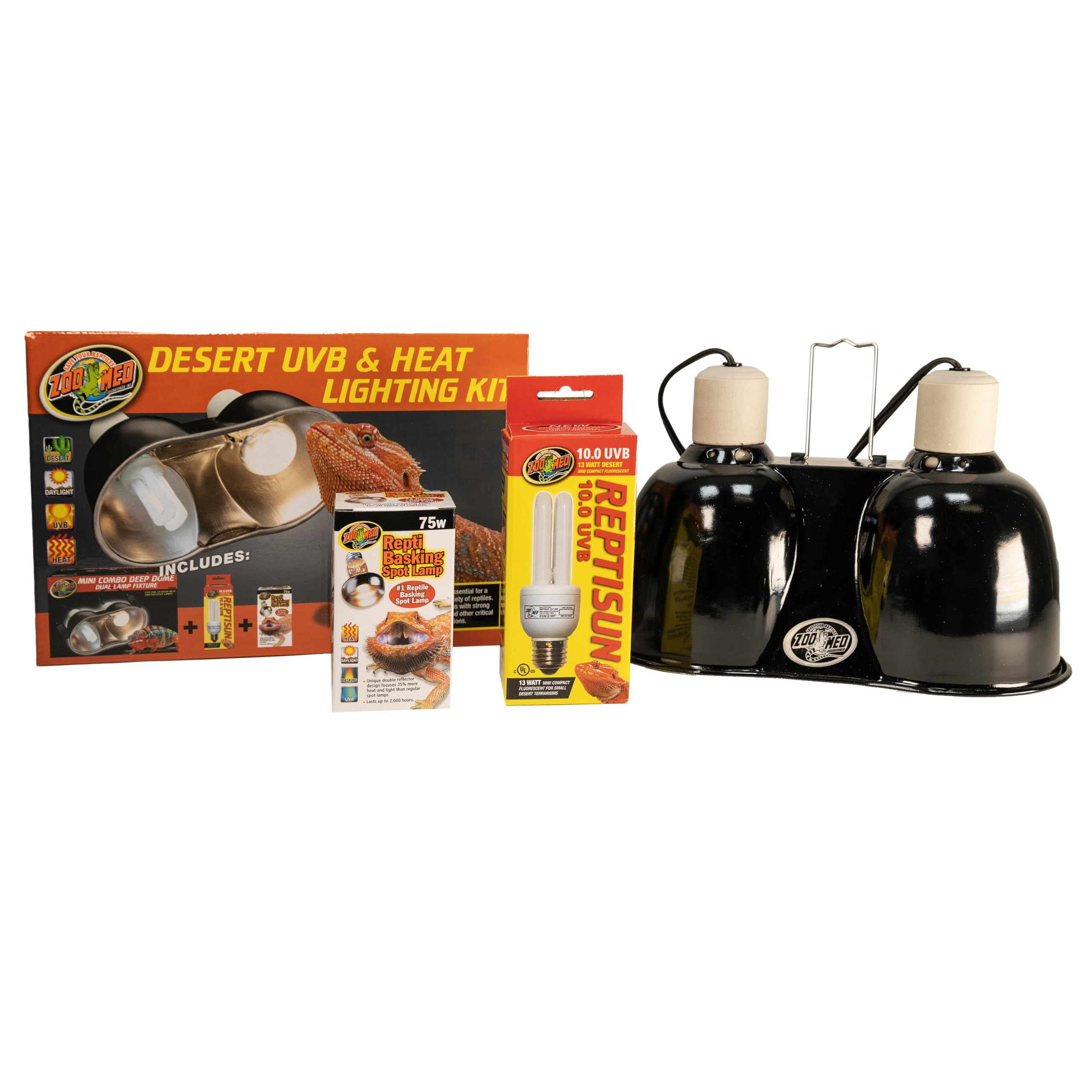 Zoo Med ReptiSun 10.0 UVB 13W lamp delivers UVB and UVA