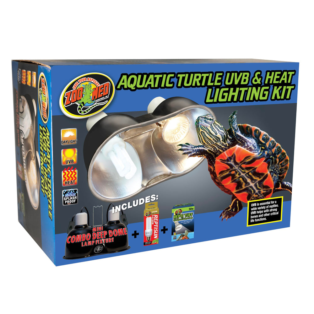 Zoo Med dual fixture basking-spot lamp provides convenient integrated lighting