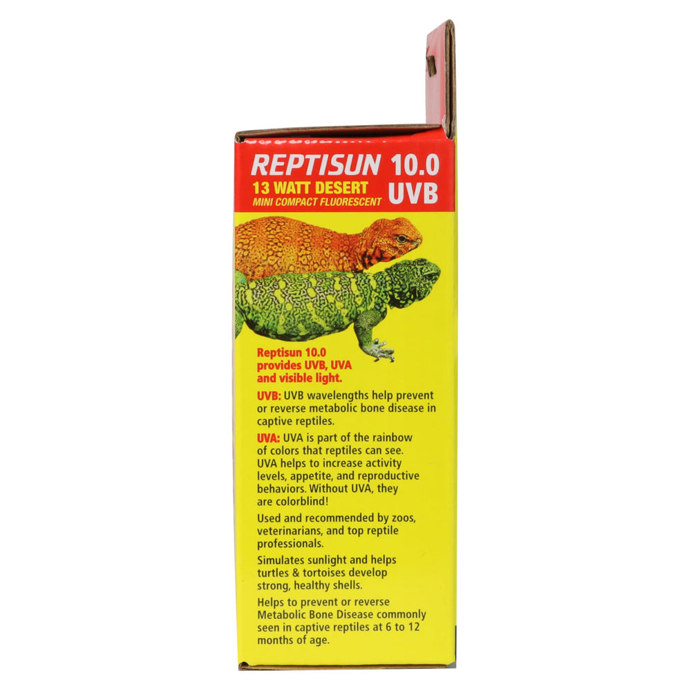 Zoo Med ReptiSun 10.0 Mini fits standard E26 socket for easy installation.