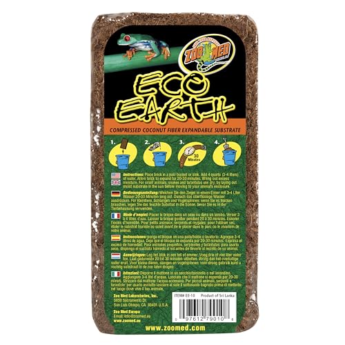 Zoo Med Eco Earth: sustrato versátil para reptiles, anfibios y más