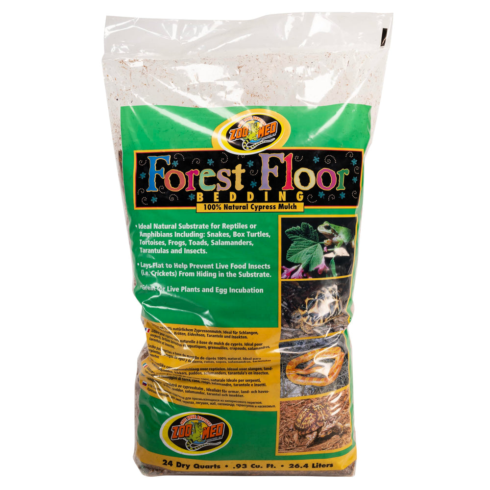 Zoo Med Forest Floor Bedding forest-floor-look image supports natural terrarium humidity.
