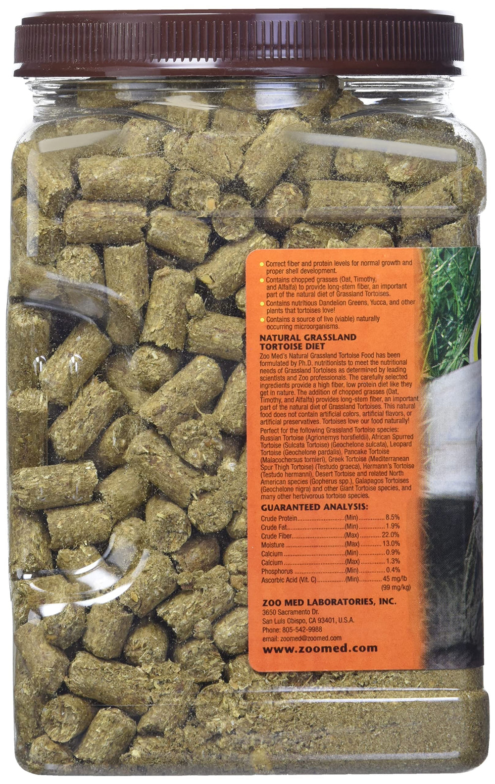 Zoo Med Natural Grassland Tortoise Food with dandelion greens demonstrates botanical variety for tortoises