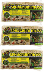Zoo Med New Zealand Sphagnum Moss pack provides moist, natural substrate for humidity-loving terrariums.