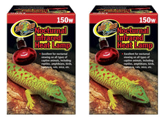 Zoo Med red infrared heat lamp 150W enabling night warmth without disturbing nocturnal behavior.