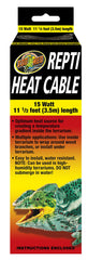 Zoo Med Repti Heat Cable coiled around a branch for flexible terrarium heat application.