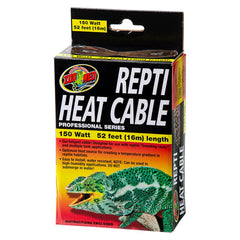 Zoo Med Repti Heat Cable coiled on workbench for terrarium heating.