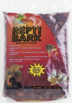 Zoo Med ReptiBark bedding for 15-30 gallon setups supports natural habitat feel and easy cleanup.