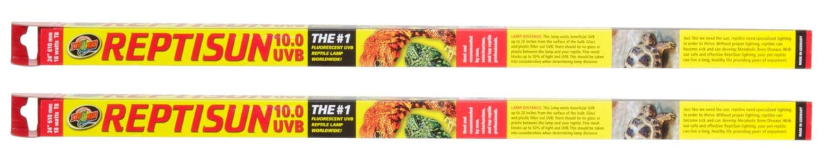 Zoo Med ReptiSun 10.0 UVB T8 lamp for 24-inch habitats supports reptile health.