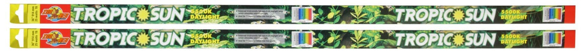 Zoo Med Tropic Sun 5500K daylight bulb 36-inch provides vibrant aquarium illumination.