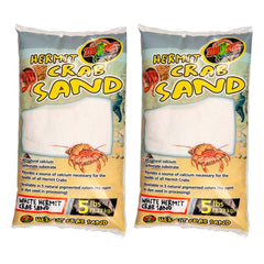 Zoo Med White Hermit Crab Sand 5 lbs pack2 open bag for easy topping and filling.