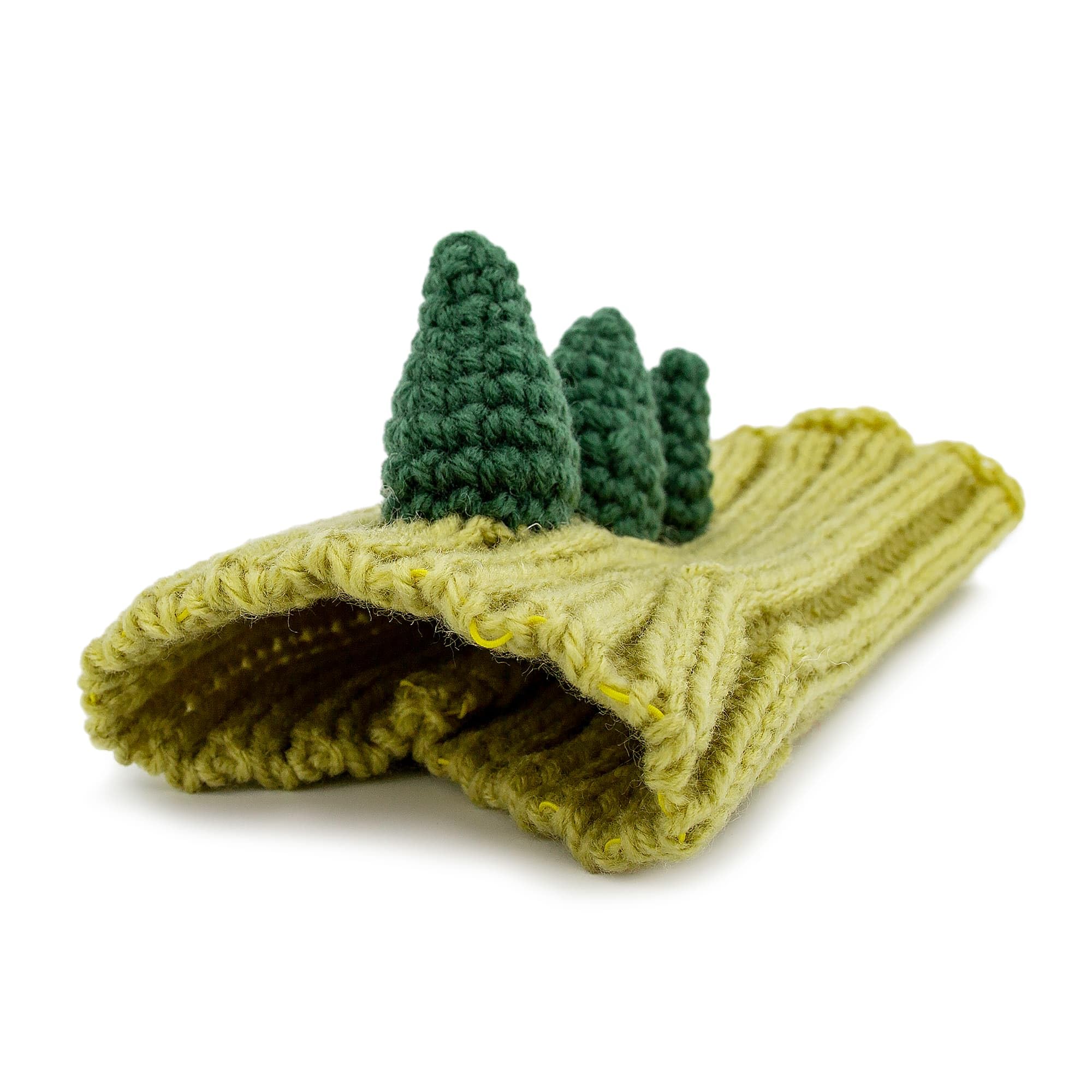 Zoo Snoods Dinosaur Costume on dog back demonstrates cozy knit warmth for winter walks