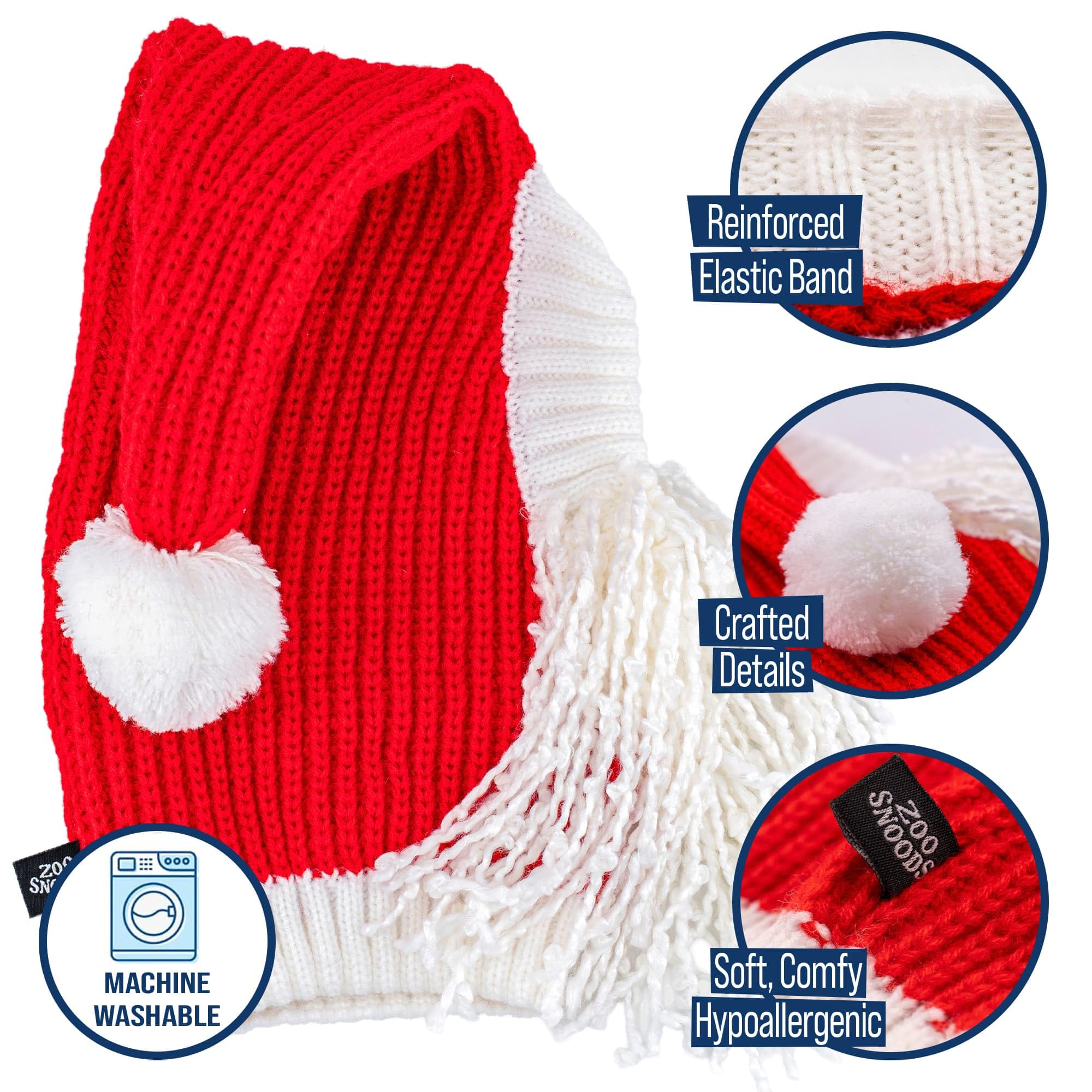 Zoo Snoods elastic neck-band feature boosts adjustable comfort for a secure fit.