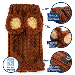 Zoo Snoods handmade-knit bear snood provides cozy warmth and playful look.