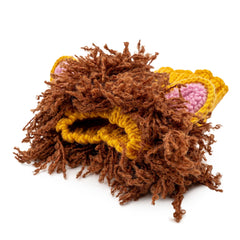 Zoo Snoods knit mane dog snood offers snug fit for active dogs
