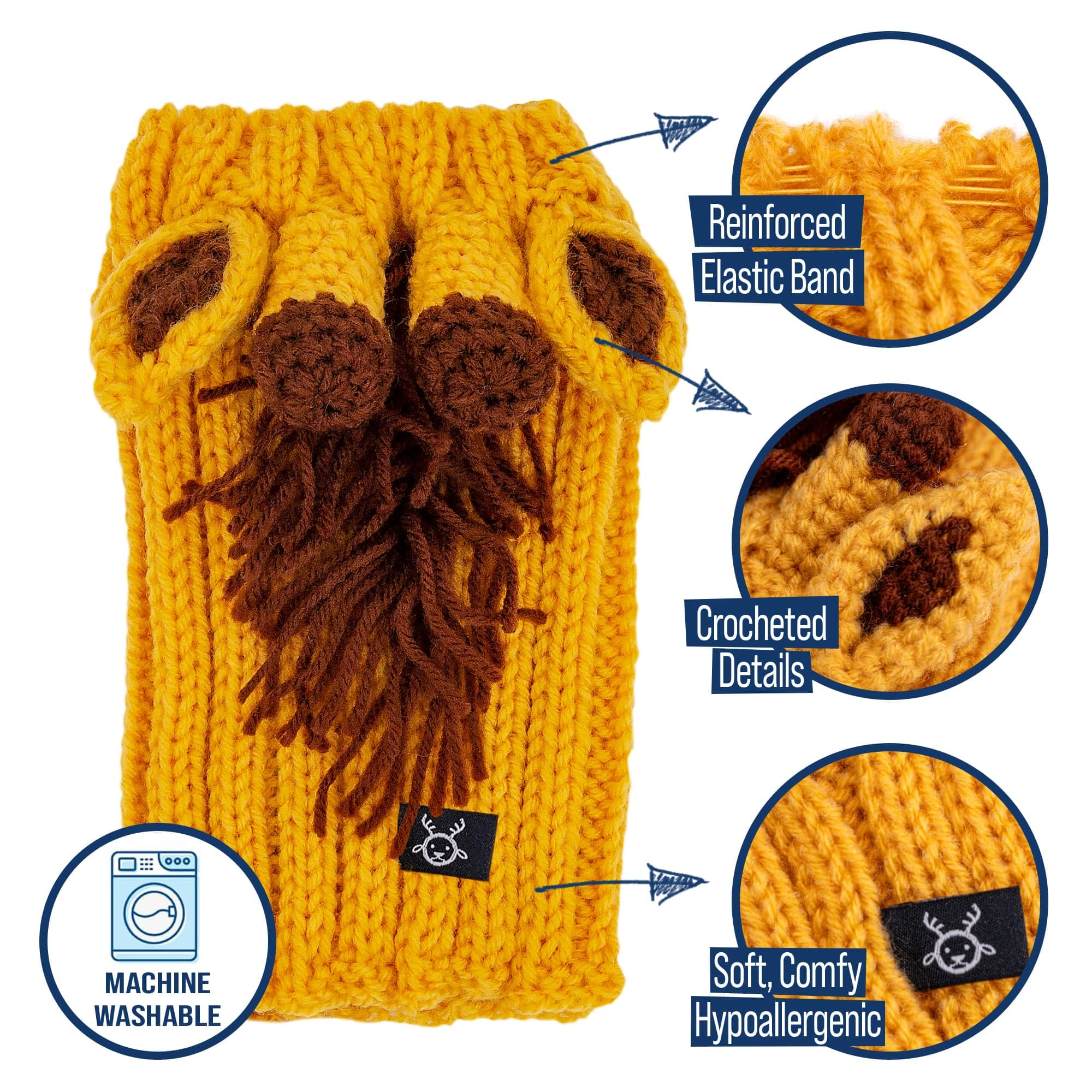 Zoo Snoods large-size-fit demonstrated on a big-breed silhouette