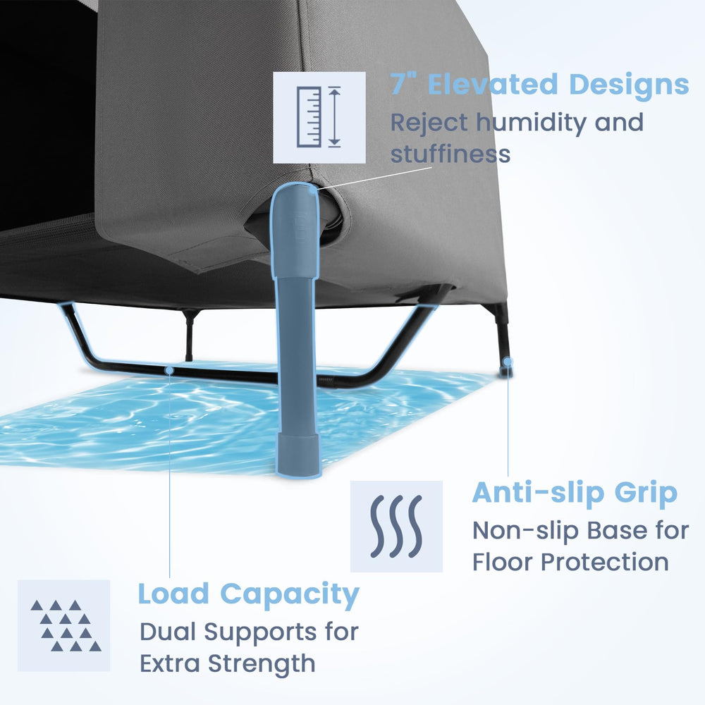 Zooba 2in1 Textilene elevated bed enables easy cleaning and versatile use