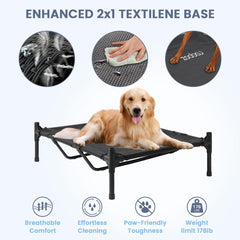 Zooba outdoor dog house weatherproof construction close-up demonstrates durable fabric.