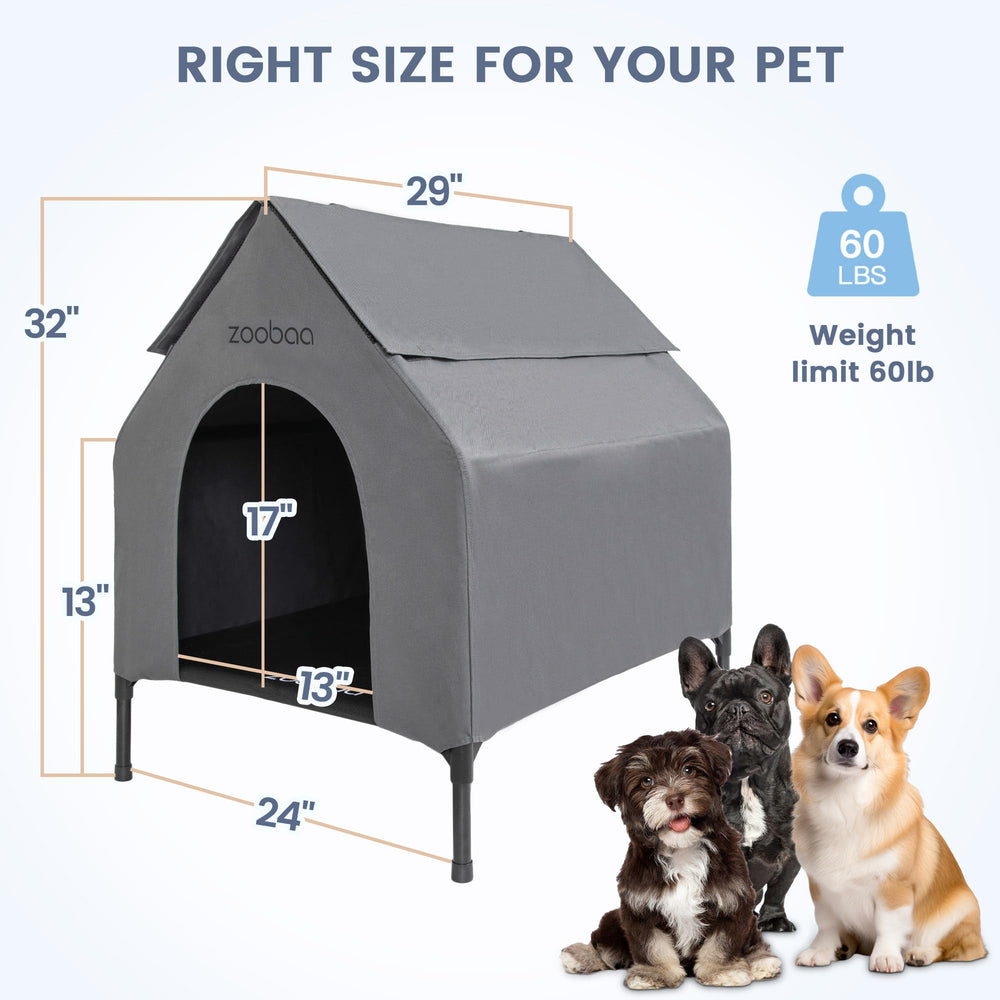 Zooba reinforced steel frame-dog-house showcases sturdy support for medium dogs.