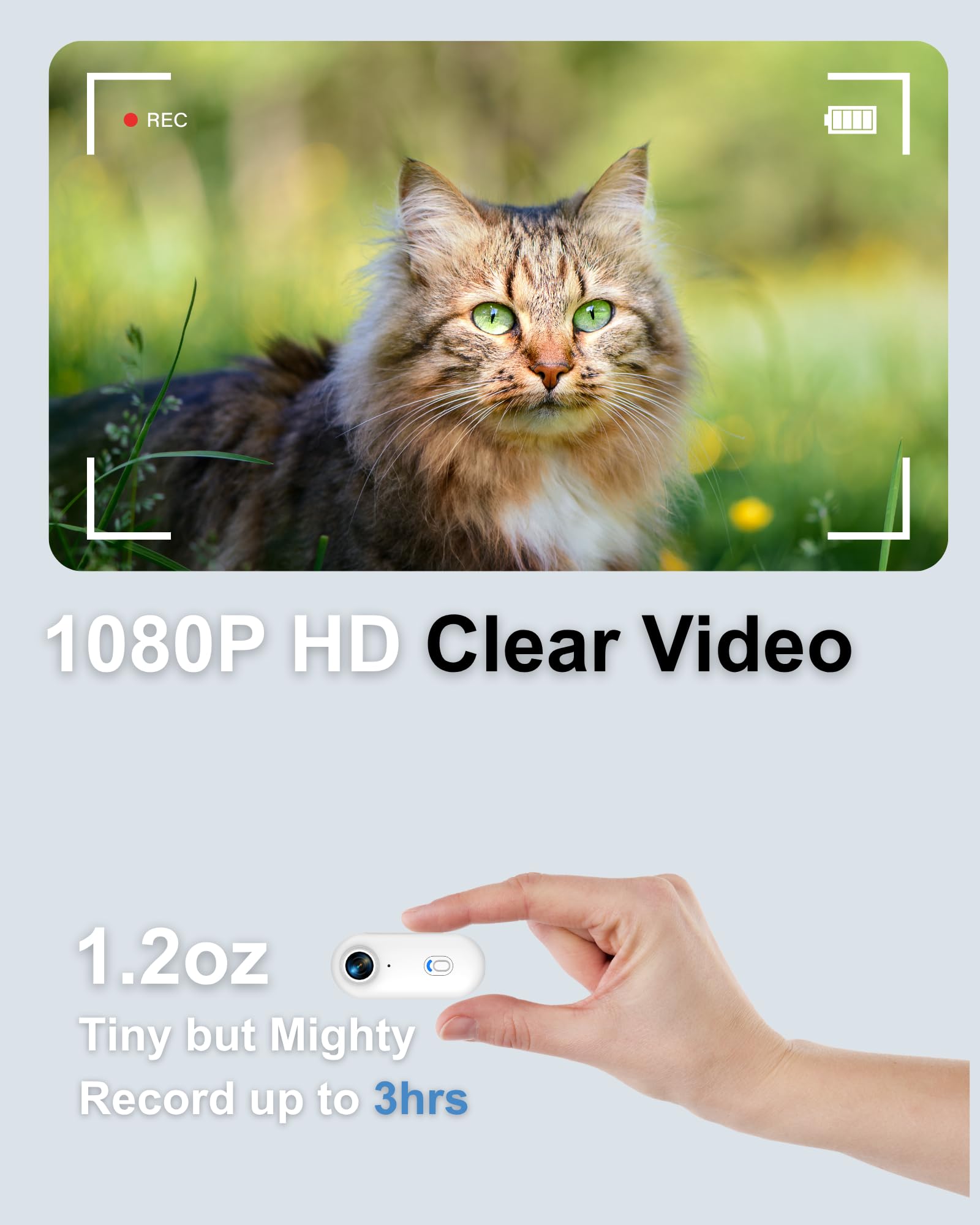 ZoomaraKam one-button recording enables quick capture of spontaneous moments.