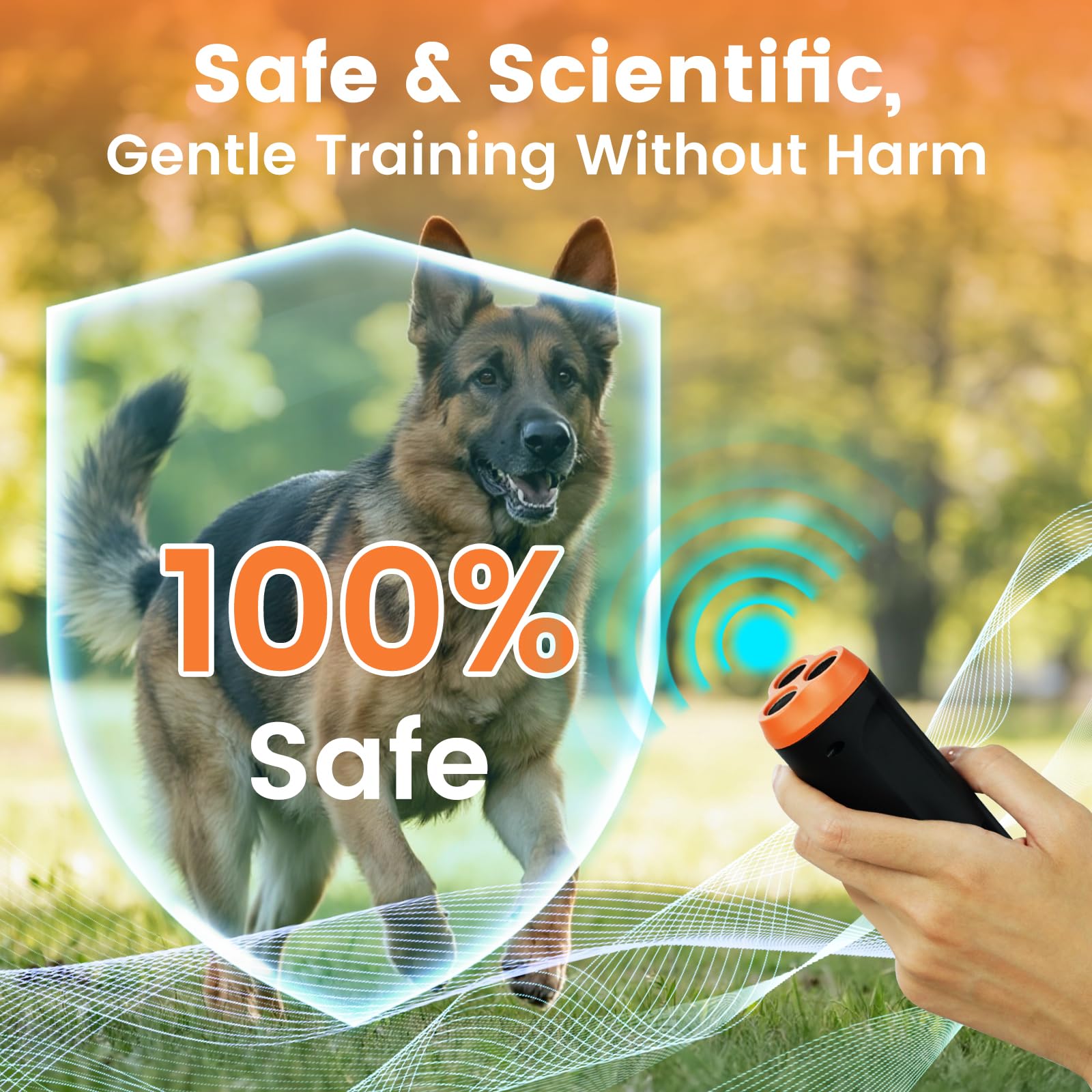 Zoomcritter ultrasonic dog bark deterrent triple-emitter design providing broader coverage.