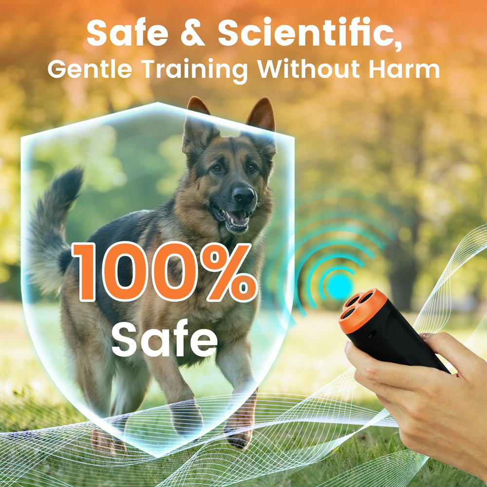 Zoomcritter ultrasonic dog bark deterrent triple-emitter design providing broader coverage.
