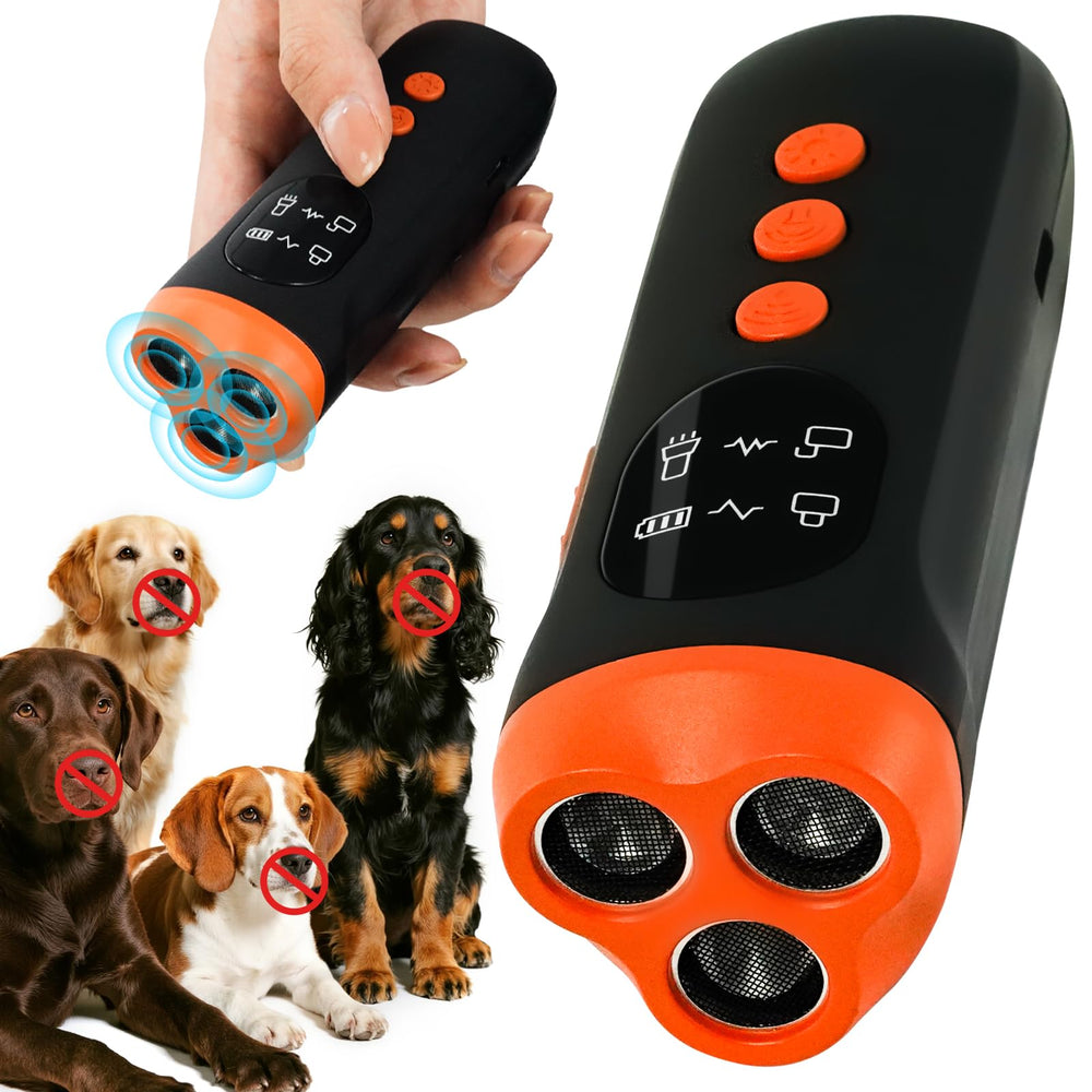 Zoomcritter ultrasonic dog bark deterrent front view for humane home training.