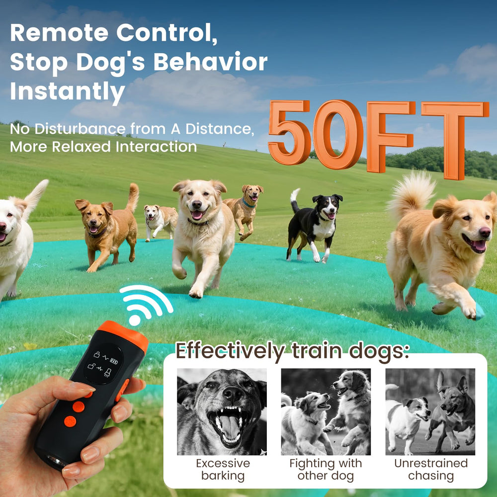 Zoomcritter ultrasonic dog bark deterrent safety lock and auto shutoff features.