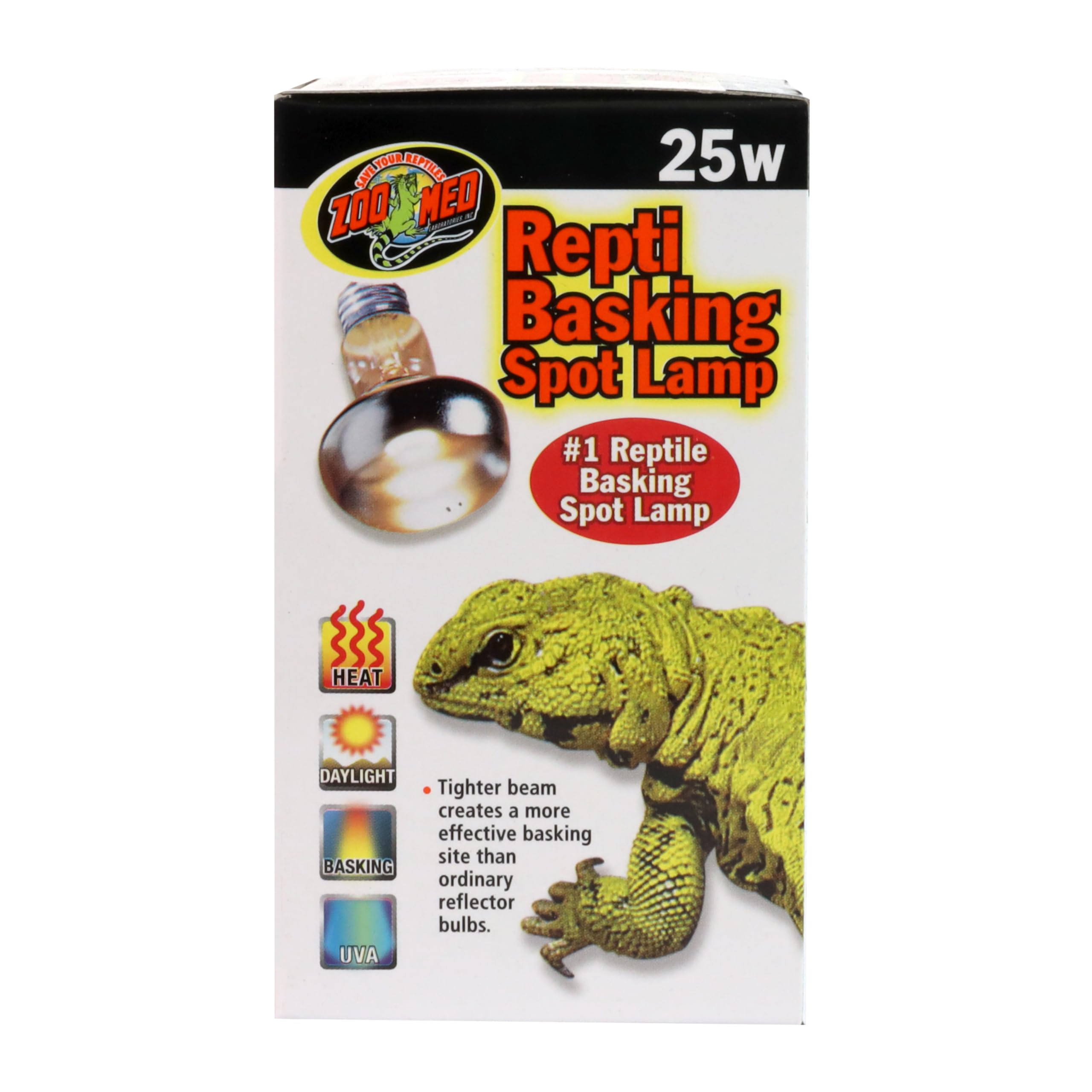 Zoo Med Reptile Basking Spot Lamp 25W bearded-dragon-warmth creates a reliable basking site.