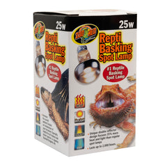 Zoo Med Reptile Basking Spot Lamp 25W heat-beam delivers stronger warmth and light for thermoregulation.