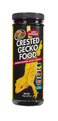 Zoo Med Crested Gecko Food tropical fruit 8oz packaging promotes balanced nutrition for omnivorous geckos.