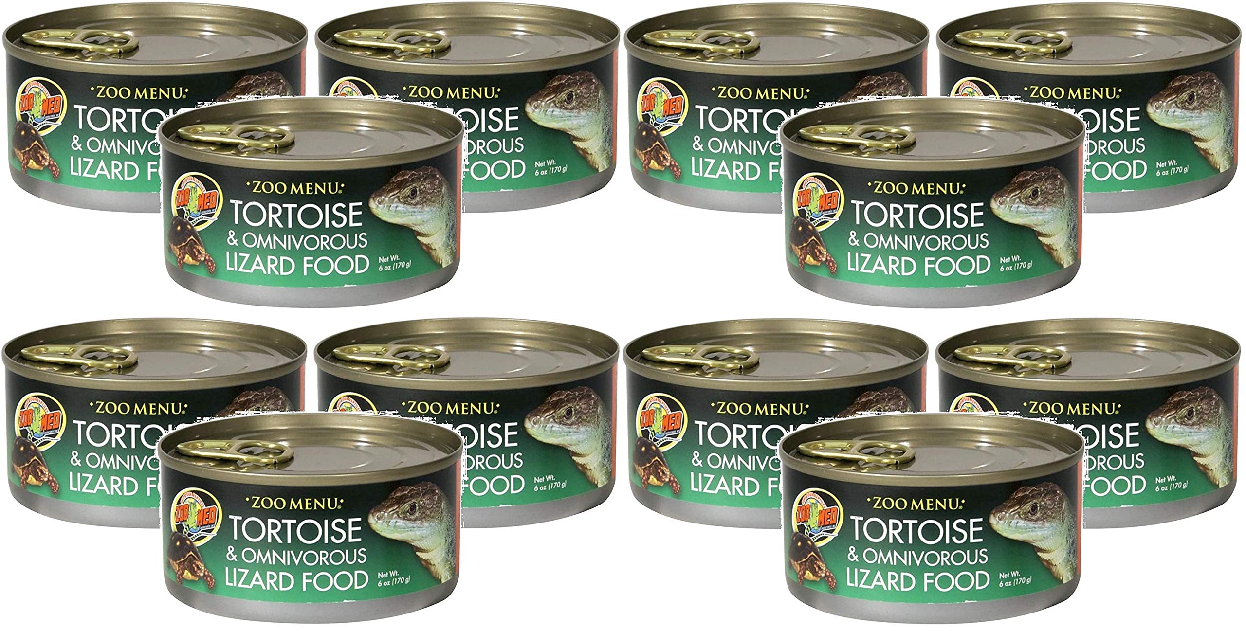 Zoo Med Land Tortoise & Omnivorous Food can, 6 oz, 12-pack promotes hydration and dietary variety.