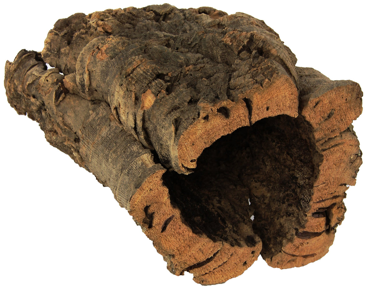 Zoo Med natural cork bark round extra large full bark shown as substantial shelter for terrarium use