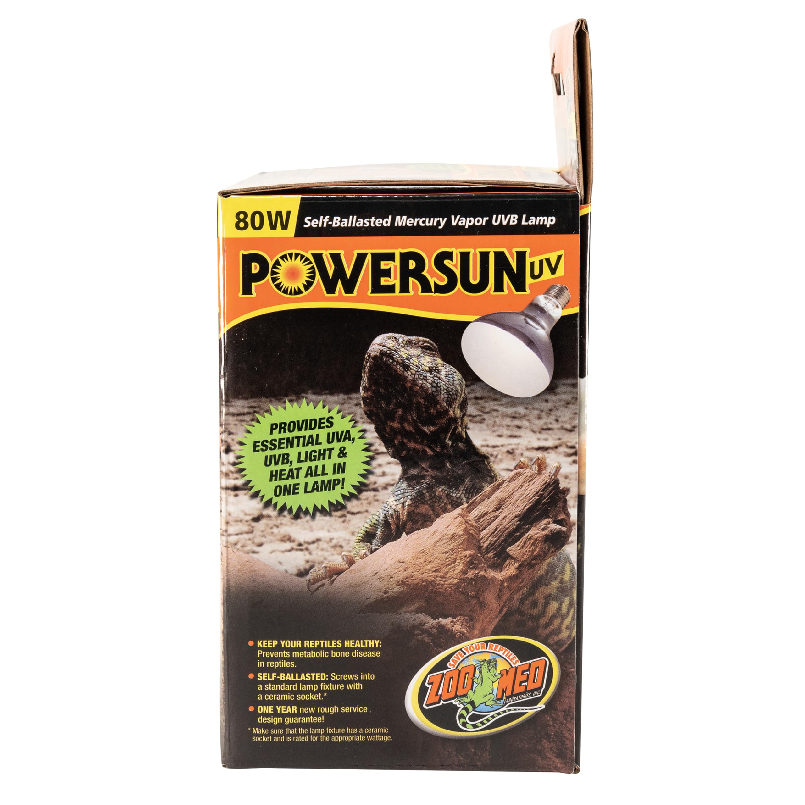 Zoo Med PowerSun UV Bulb 80W ceramic socket compatibility detail