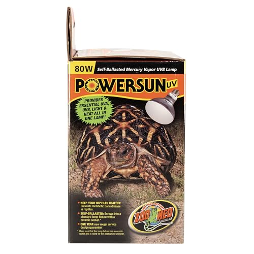 Zoo Med PowerSun UV Bulb 80W in socket showing easy install