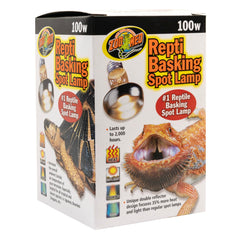 Zoo Med Repti Basking Spot Lamps 100W front view highlights focused heat for basking