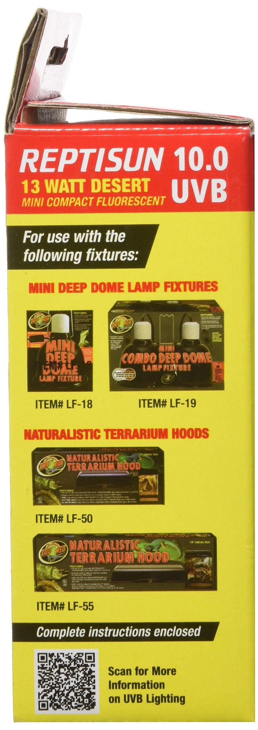 Zoo Med ReptiSun 10.0 UVB Mini compact bulb profile for easy retrofit