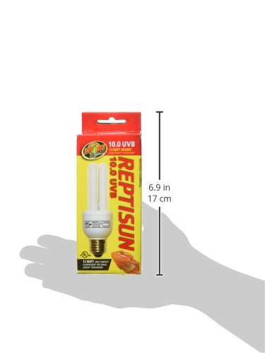 Zoo Med ReptiSun 10.0 UVB Mini supports UVA-driven feeding and natural behaviors