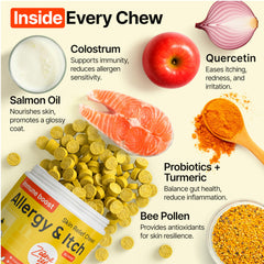Zoomezen Dog Allergy Chews soft texture makes feeding easy for dogs.