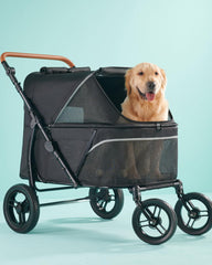 Zoosky pet stroller interior carriage spacious for large dogs up to 110lbs.