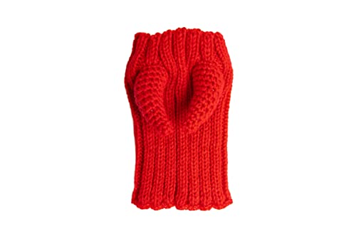 Zoo Snoods Red Devil Dog Costume neck opening detail for adjustable comfort.