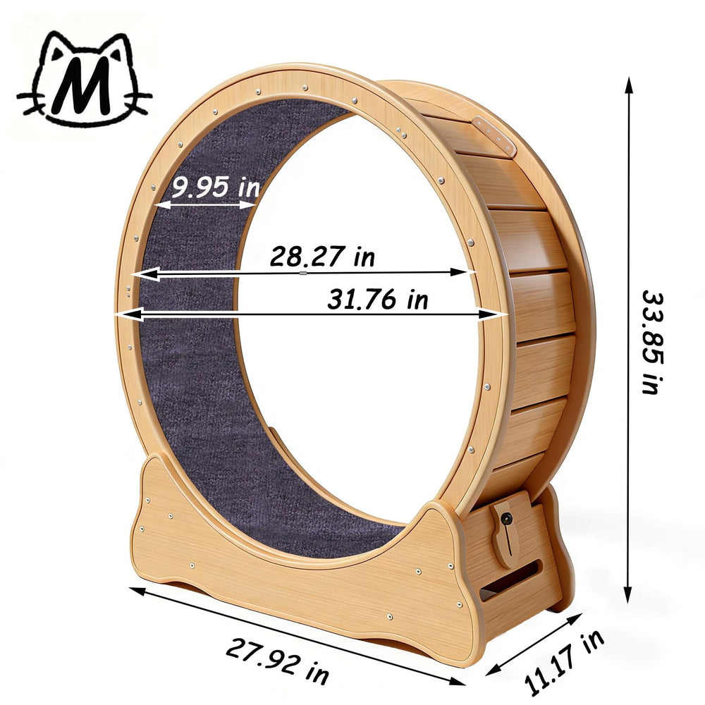 ZooVibe cat exercise wheel in motion shows smooth low-noise running for pets.