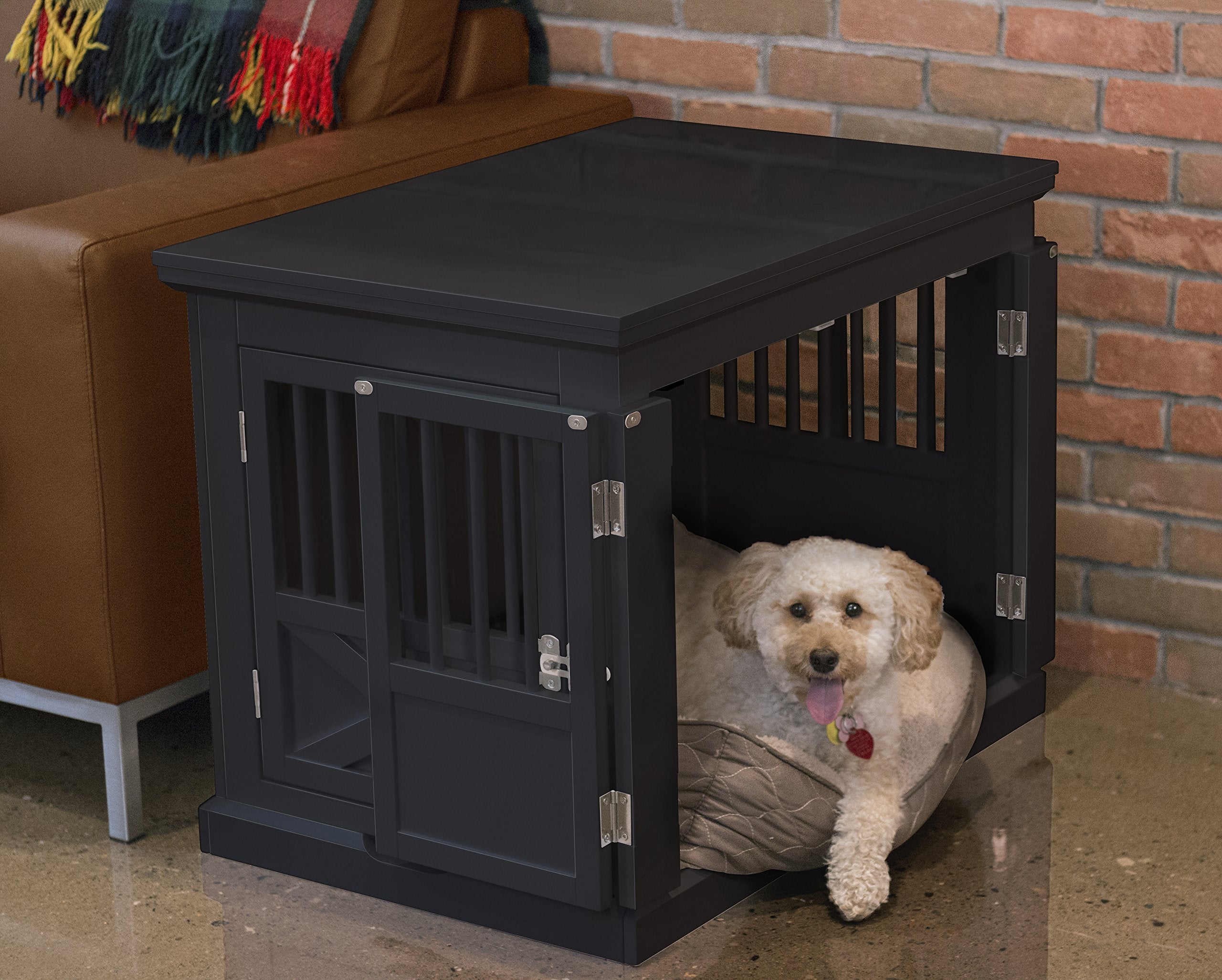 Zoovilla Merry pet crate in living room setting ready for daily use.