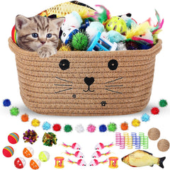 Zopeal 58-pcs cat toy set full contents for versatile play options