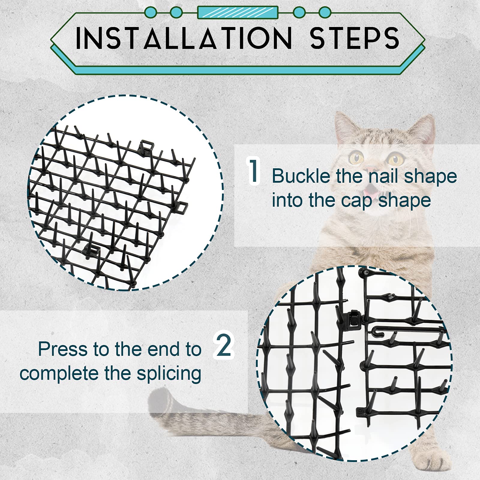 Zopeal mat on sofa deters curious paws and protects fabric.