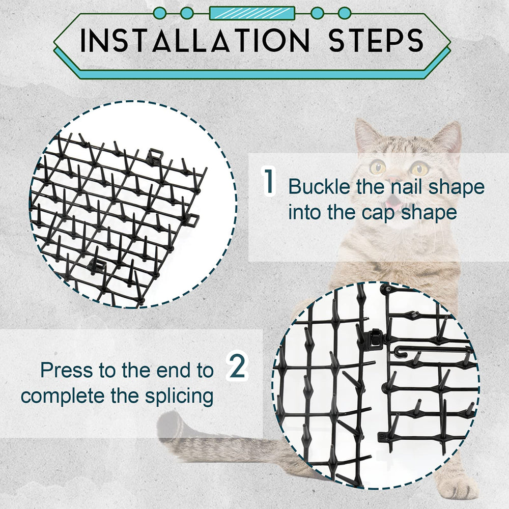 Zopeal mat on sofa deters curious paws and protects fabric.
