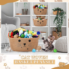 Zopeal interactive cat toys variety image highlights mental stimulation and hunting play