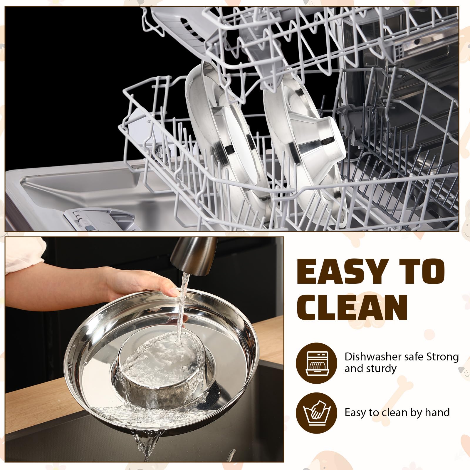 Zopeal versatile bowls suit dogs, cats, and small farm animals
