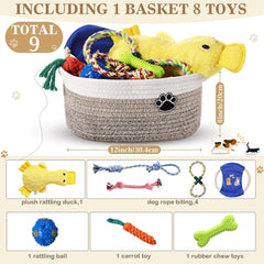 Zopeal plush rattling duck toy ready for interactive teething and sensory play.