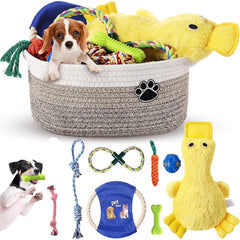 Zopeal puppy toy storage basket full set for organized playtime.